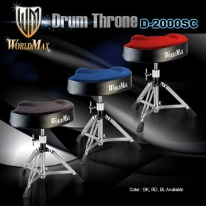 World Max D2000SC Blue - stołek Perkusyjny
