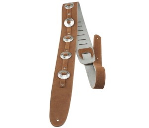 Perri's 298 2,5" Natural Suede Conchos - pasek do gitary