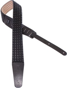 Perri's 7112 2,5" Studded Leather Black - pasek do gitary