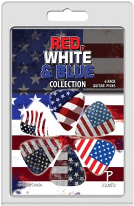 Perri's PP06 Red White & Blue USA - komplet kostek do gitary