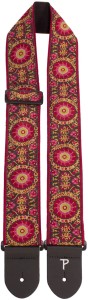 Perri's 7140 2,5" Burgundy Mandala Jacquard - pasek do gitary