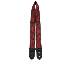 Perri's 7071 2" Jacquard Cross Black Red - pasek do gitary
