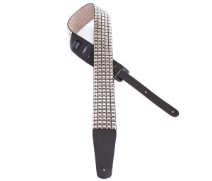 Perri's 7113 2,5" Studded Leather Silver - pasek do gitary