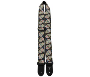 Perri's 6802 2" Jacquard Black Skulls Hope - pasek do gitary