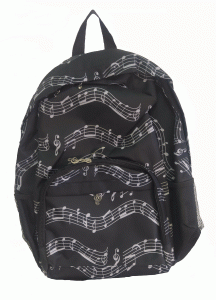 Ruby MG 352 - czarny plecak w pięciolinię