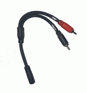 Pig Hog PY-S35FRM2 - przejściówka 2x RCA - jack 3,5 mm