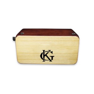 KG Cajon Bongo MDF FS Red White Teak Fixed Snare