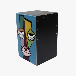 KG Cajon BSP FS Picasso Blue Painted1 Fixed Snare