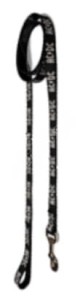 Perri's AC01 Leash ACDC Black White Medium - Smycz