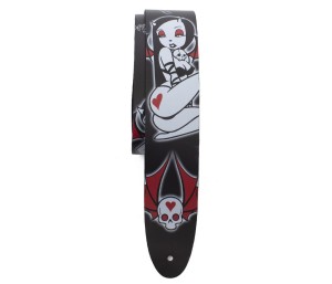 Perri's 11053 2,5" Temptation Hearts David Bollt Direct To Leather - Pasek do gitary