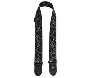 Perri's 7555 2” Black Faux Snake Skin - pasek gitarowy