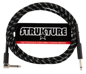 Strukture SC10BSR Black Silver Łamany- Kabel Instrumentalny