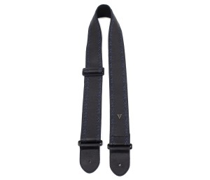 Perri's 7290 2,5" Black Glove Leather XX Stitch Blue Pasek do Gitary