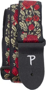 Perri's 7634 2" Jacquard Red Metallic Rose Pasek do Gitary