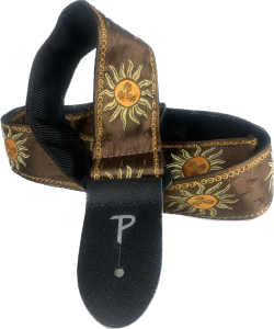 Perri's  7636 2" Jacquard Suns Brown Pasek do Gitary