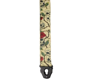 Perri's 7058 2" Skull And Roses Jacquard - pasek do gitary