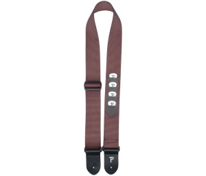 Perri's 7115 2" Heavy Nylon 4Pick Pocket Brown - pasek do gitary