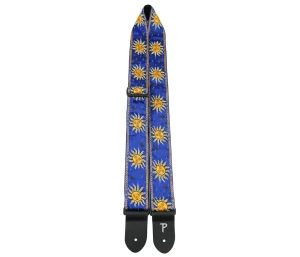 Perri's 7009 2" Jacquard Suns Blue - pasek do gitary