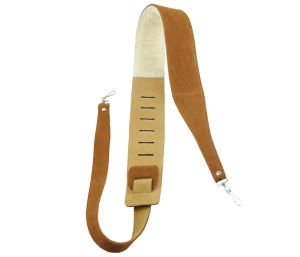 Perri's 6696 2.5” Tan Suede Banjo Strap with Metal Hooks - pasek do ukulele