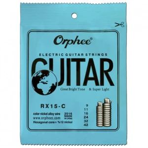 Orphee RX15-C 9-42 - kolorowe struny do gitary elektrycznej