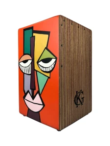KG Cajon BSP FS Picasso Orange Fixed Snare
