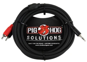 Pig Hog PB-S3R10 - kabel Jack 3,5mm - 2x RCA
