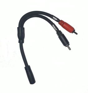 Pig Hog PY-S35FRM2 - przejściówka 2x RCA - jack 3,5 mm