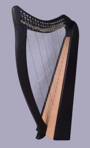 Halifax 2772 BW BK Celtic Harp 19 Black - harfa celtycka