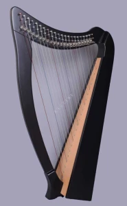 Halifax 2273 BW BK Celtic Harp 22 Black - harfa celtycka