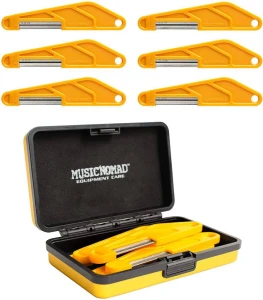 Music Nomad Acoustic Guitar Diamond Coated Nut File Set Light/Medium  Strings 6pc w/metal case MN670