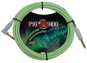 Kabel Instrumentalny - Pig Hog PCH10GLOR Glow in the dark Łamany