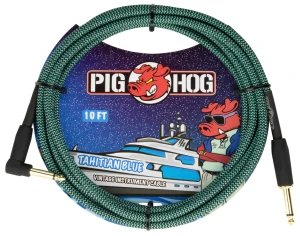Kabel Instrumentalny - Pig Hog PCH10TABR Tahitian Blue Łamany