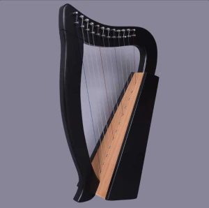 Halifax 2771 BW BK Baby Harp 12 Czarna Harfa Celtycka
