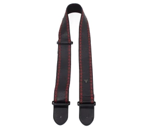 Perri's 7291 2.5” Soft Black Glove Leather with Red Fancy Stitch