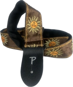 Perri's  7636 2" Jacquard Suns Brown Pasek do Gitary