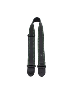 Perri's 7293 2,5" Black Glove Leather Hour Glass Stitch Pasek do Gitary