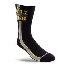 Perri's GRA301-001-L Guns N' Roses Stripe Crew Black Skarpety