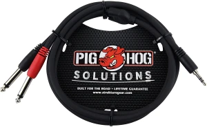 Pig Hog PB-S3410 - kabel 2 x jack 6,3 mm - jack 3,5 mm
