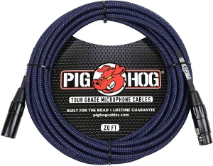 Pig Hog PHM20BBL - kabel mikrofonowy XLR
