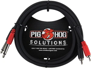 Pig Hog PD-R1406 - kabel 2 x RCA - 2 x Jack 6,5 mm